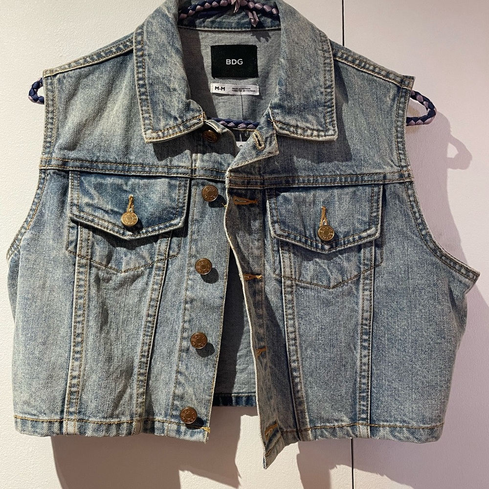 Urban Outfitters Blue Denim Vest